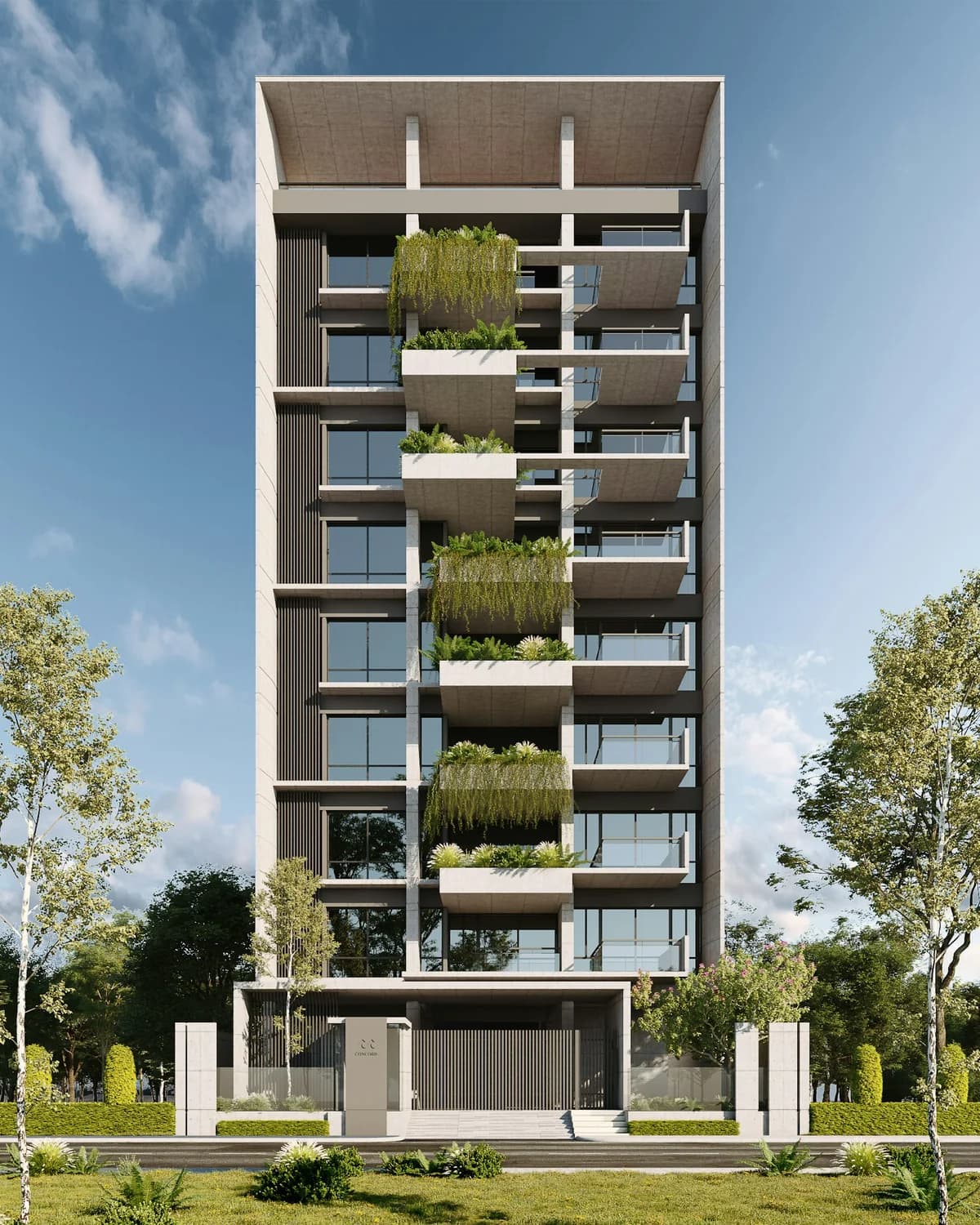 Stockfoto eines modernen Wohngebäudes als Vertrauensbild für Immovolt